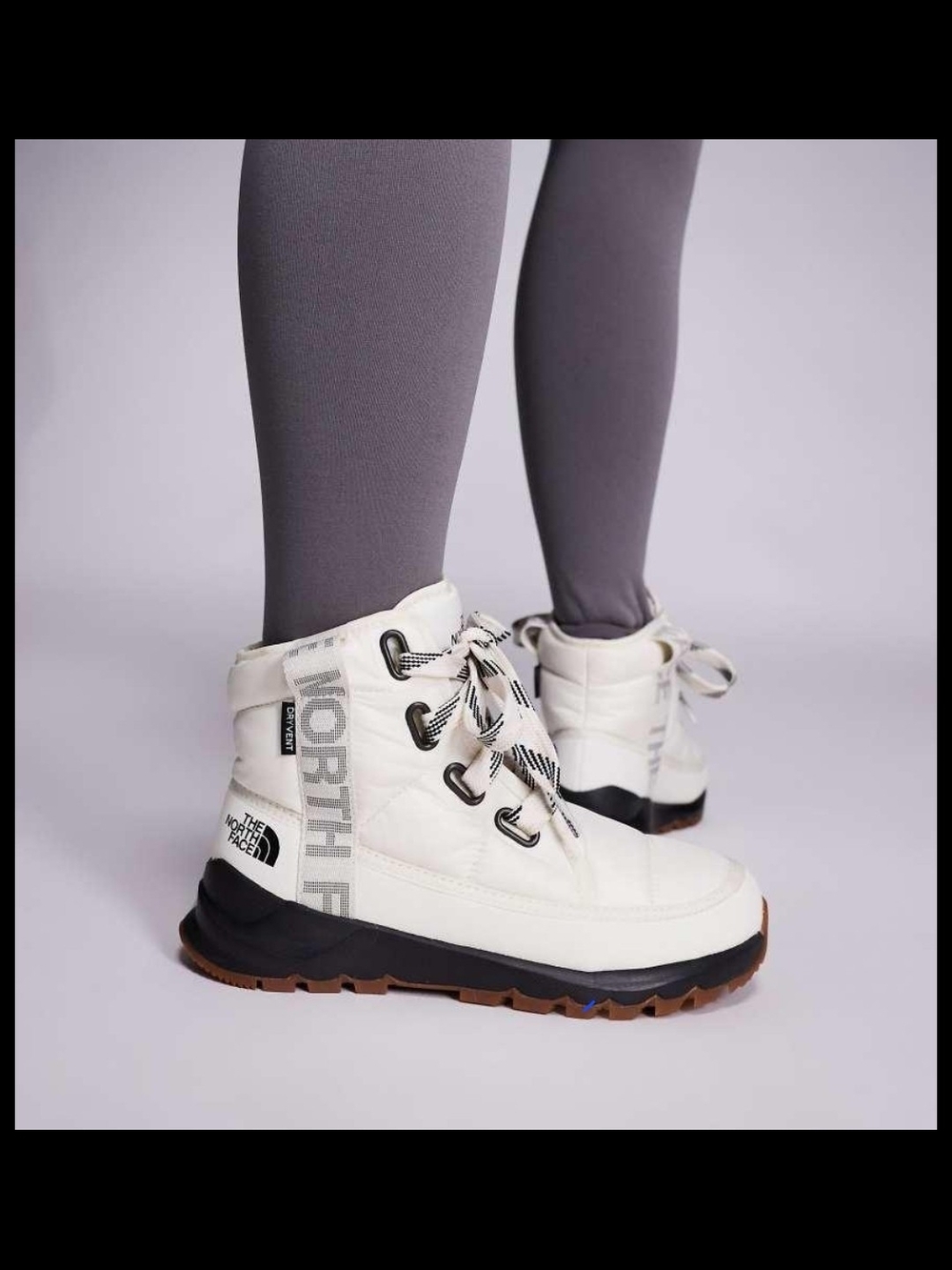 The North Face Women's Cream Lace-Up Winter Boot